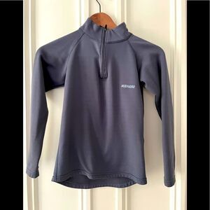 Boys Combi quarter zip gray fleece top S